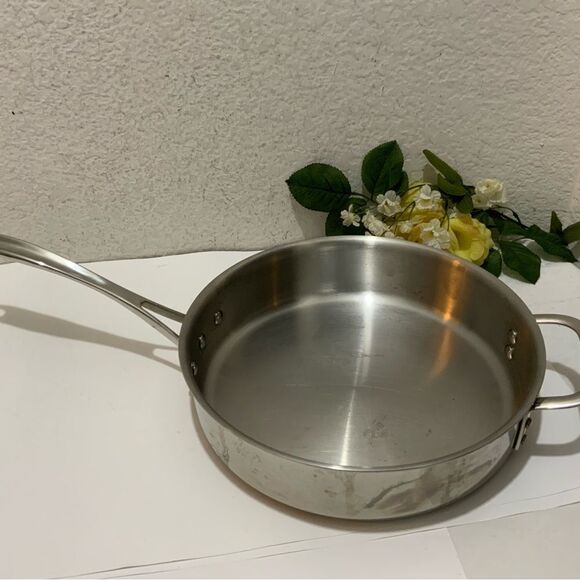 Calphalon 5003 3 Qt Stainless Skillet Frying Pan 2.8L No Lid Cookware - Picture 3 of 6